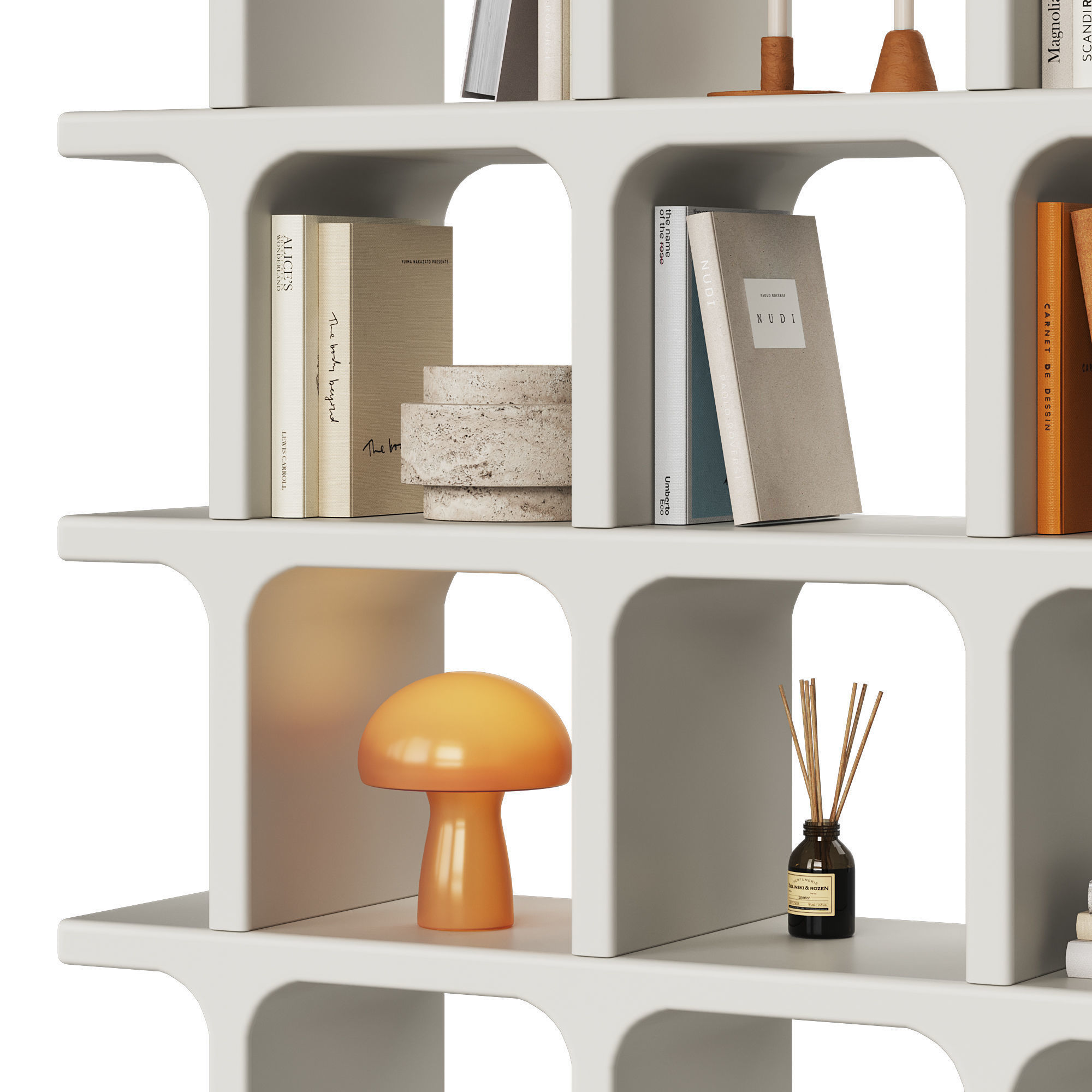 Archer Rack with Orange Decor 3D model_4