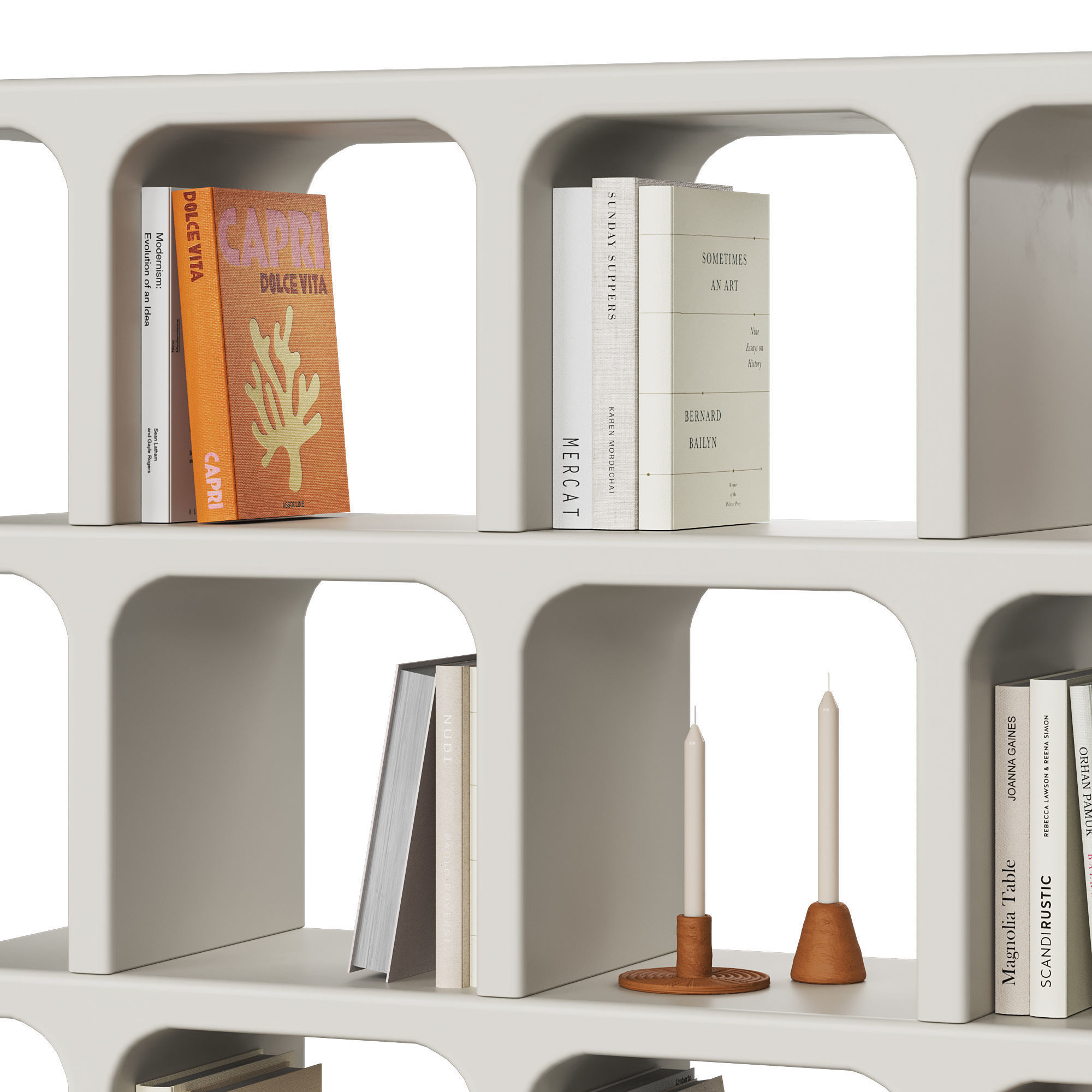 Archer Rack with Orange Decor 3D model_2