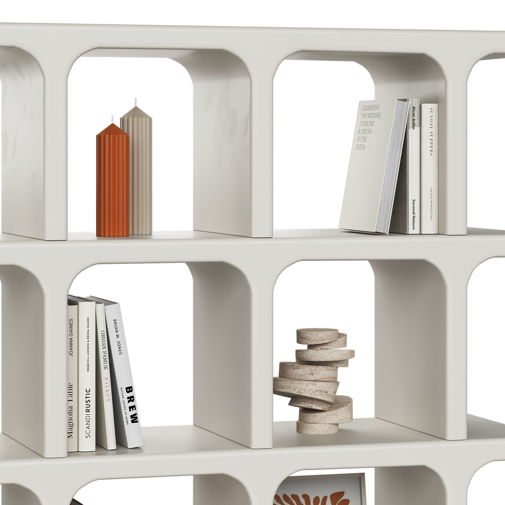 Archer Rack with Orange Decor 3D model_3