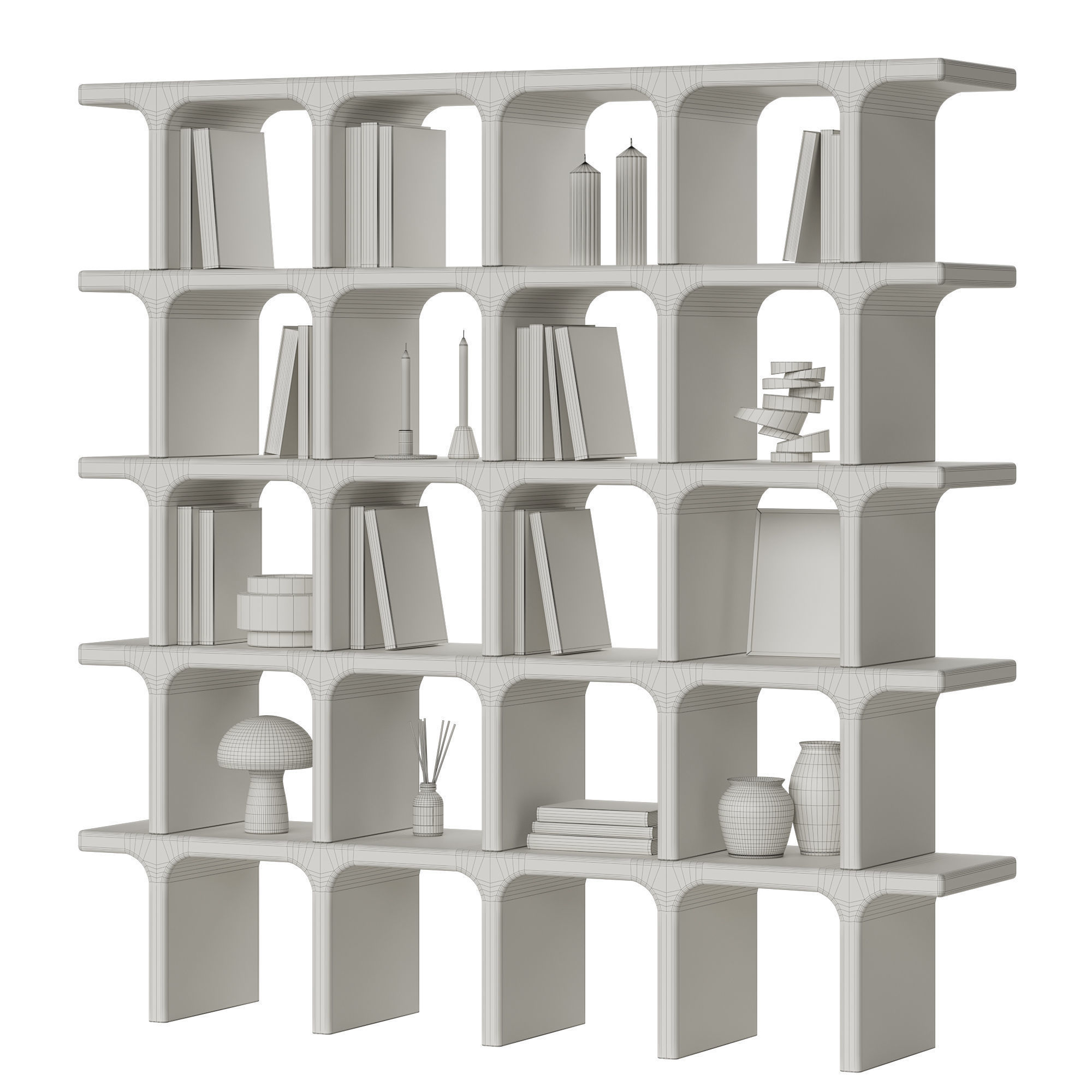 Archer Rack with Orange Decor 3D model_5