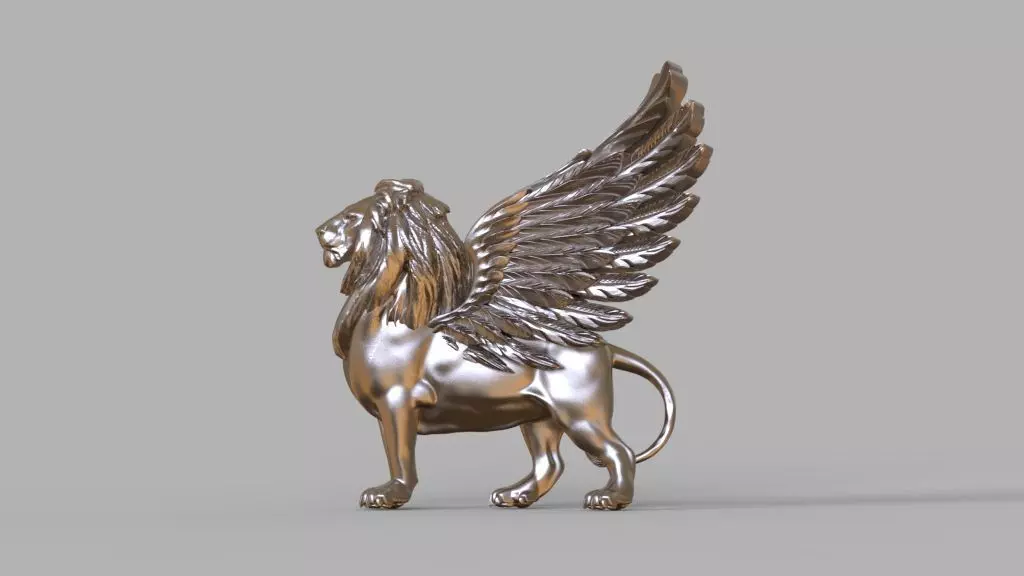 Lion Sculpture 3D print model