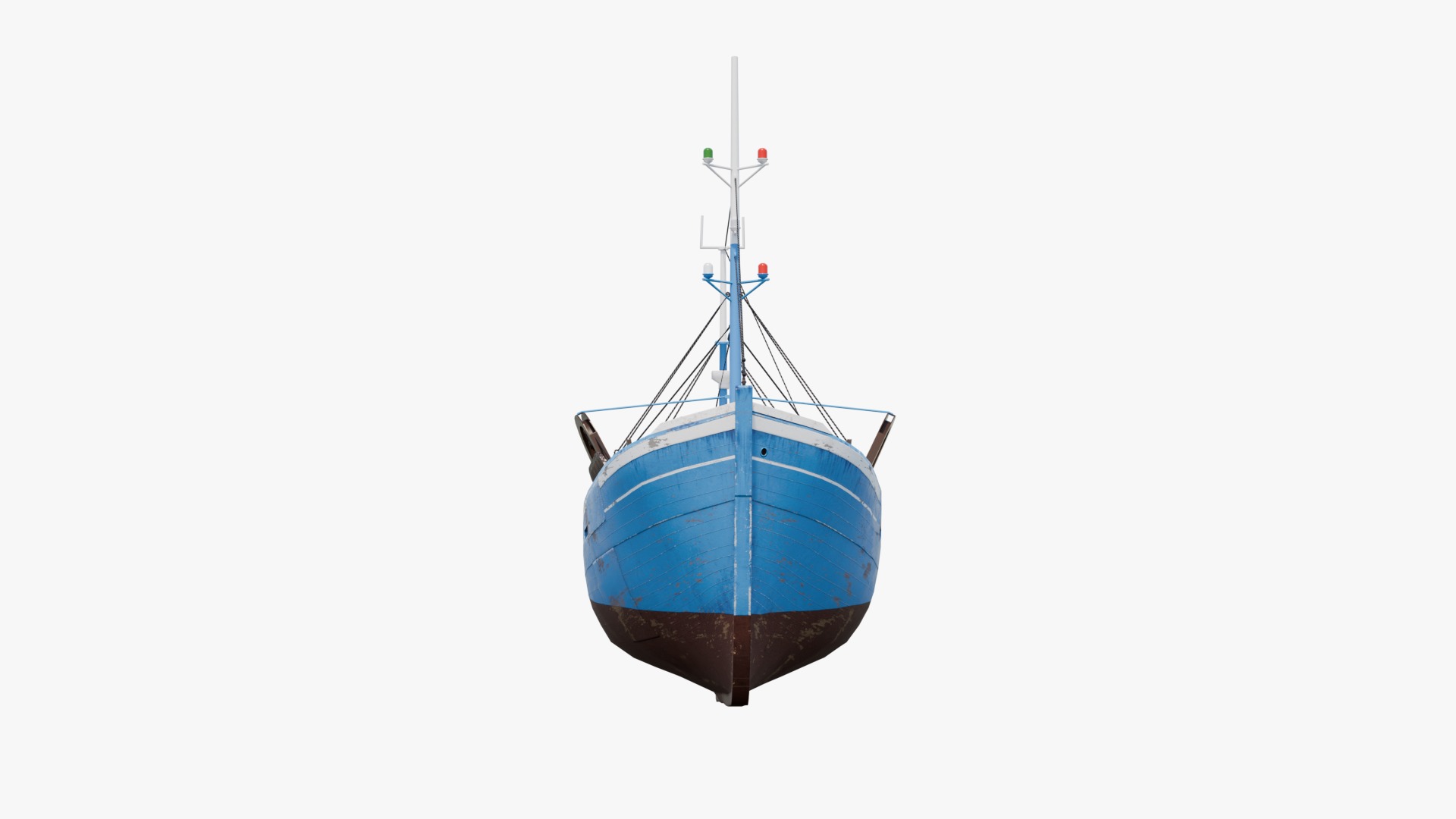 Fishing Boat  Low-poly 3D model_3