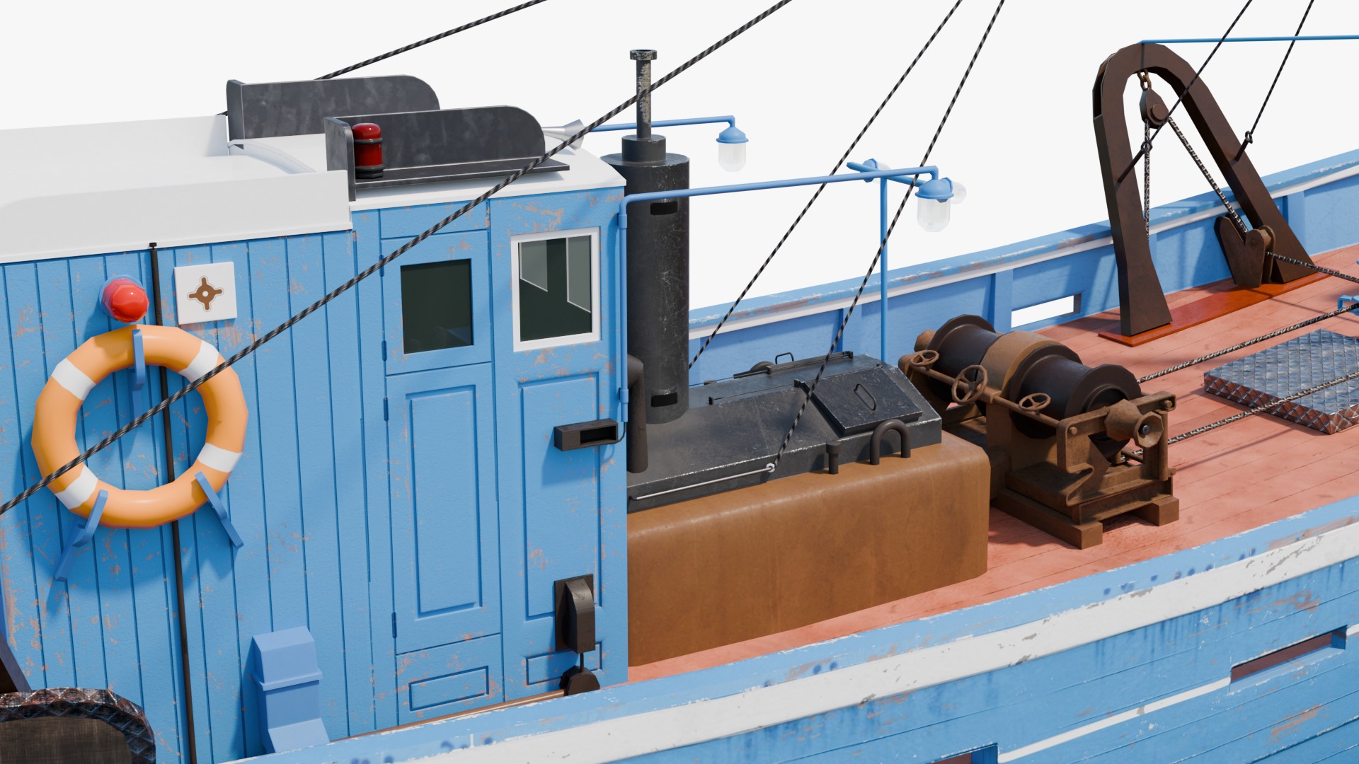 Fishing Boat  Low-poly 3D model_15