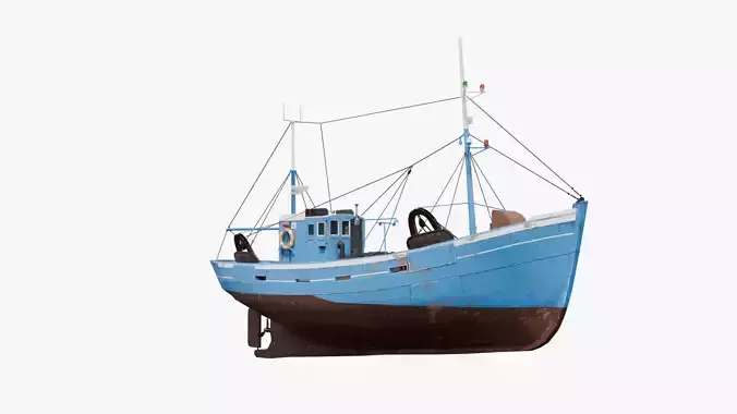 Fishing Boat  Low-poly 3D model