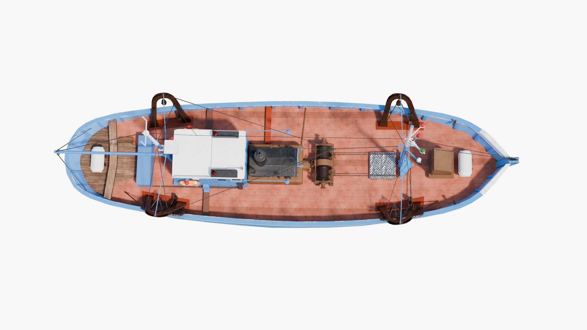 Fishing Boat  Low-poly 3D model_22