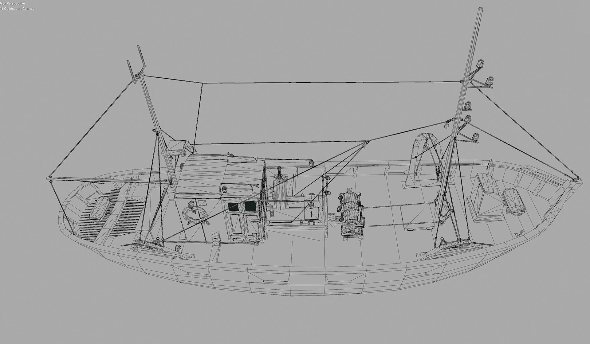 Fishing Boat  Low-poly 3D model_32