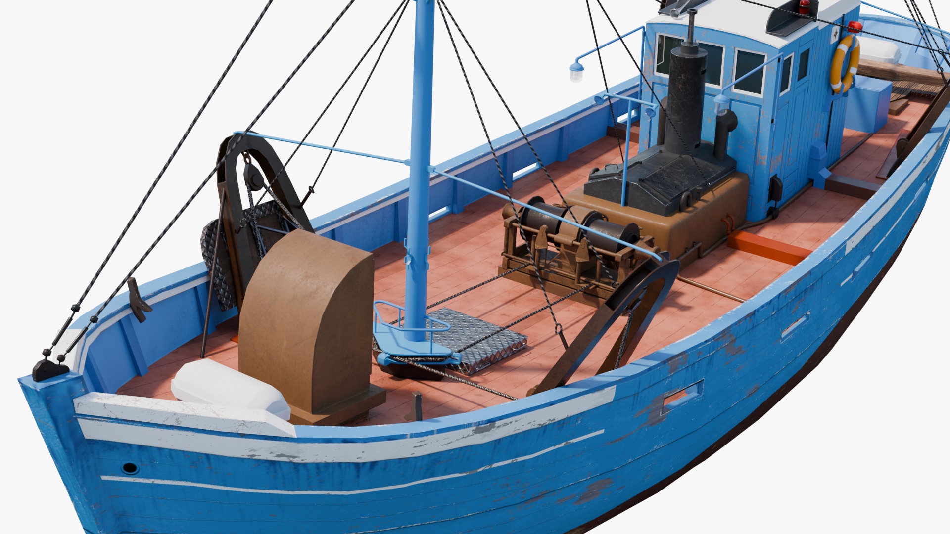 Fishing Boat  Low-poly 3D model_18
