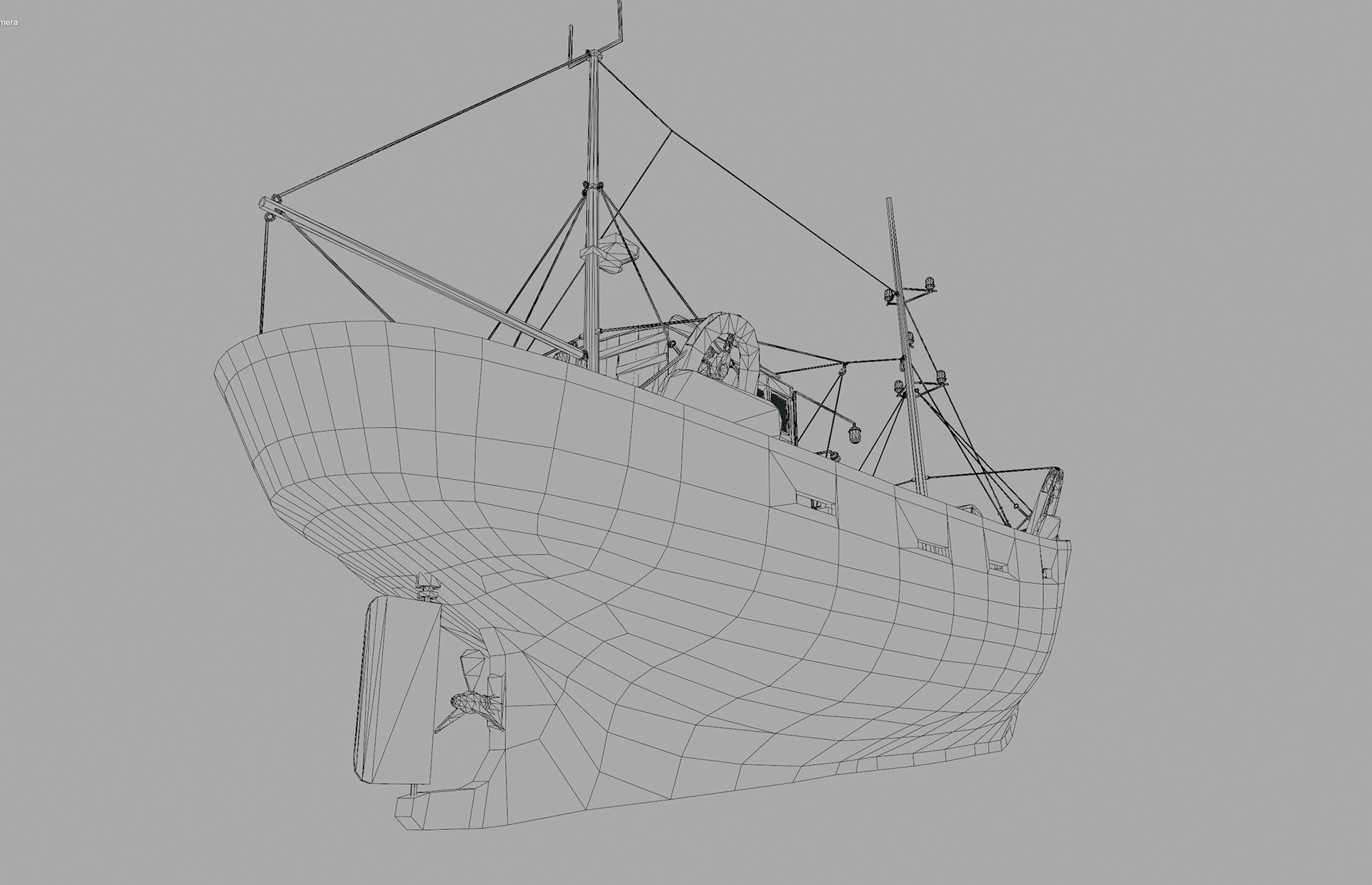 Fishing Boat  Low-poly 3D model_31