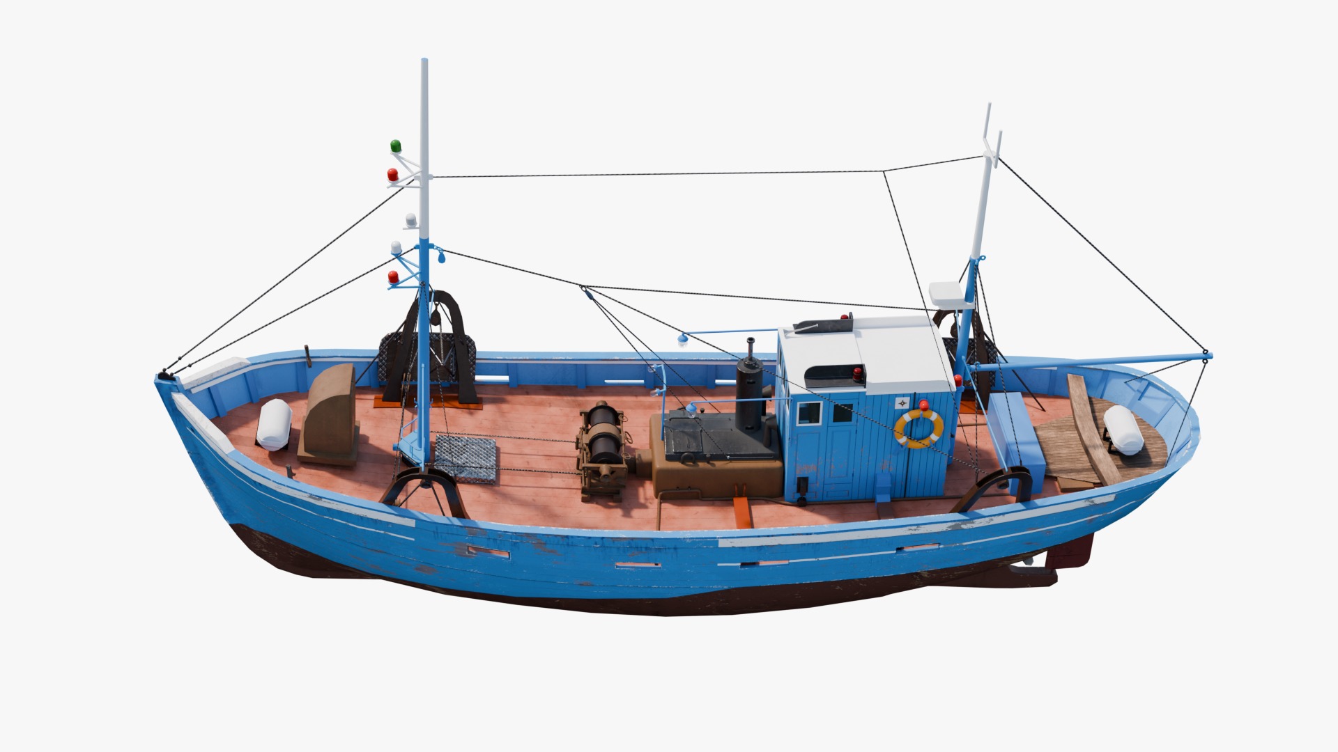 Fishing Boat  Low-poly 3D model_23