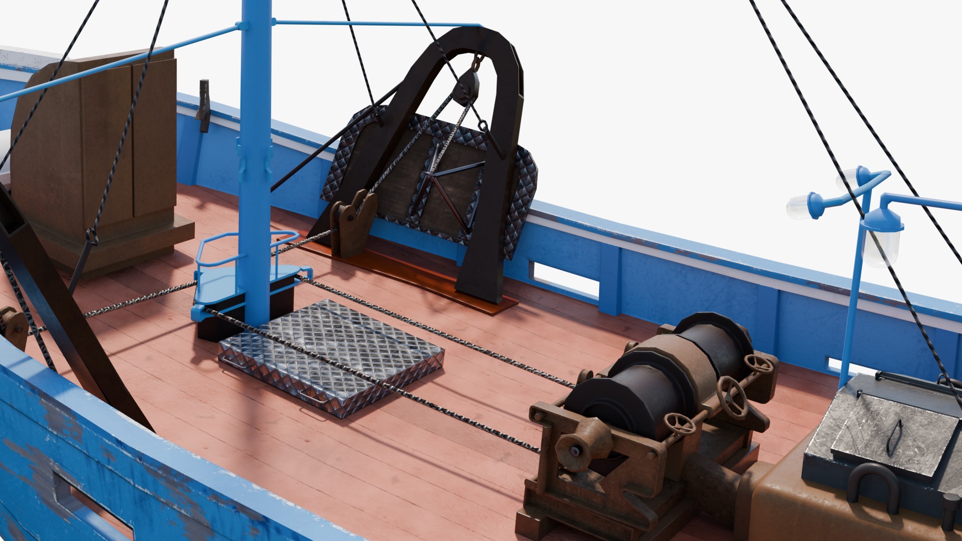 Fishing Boat  Low-poly 3D model_19