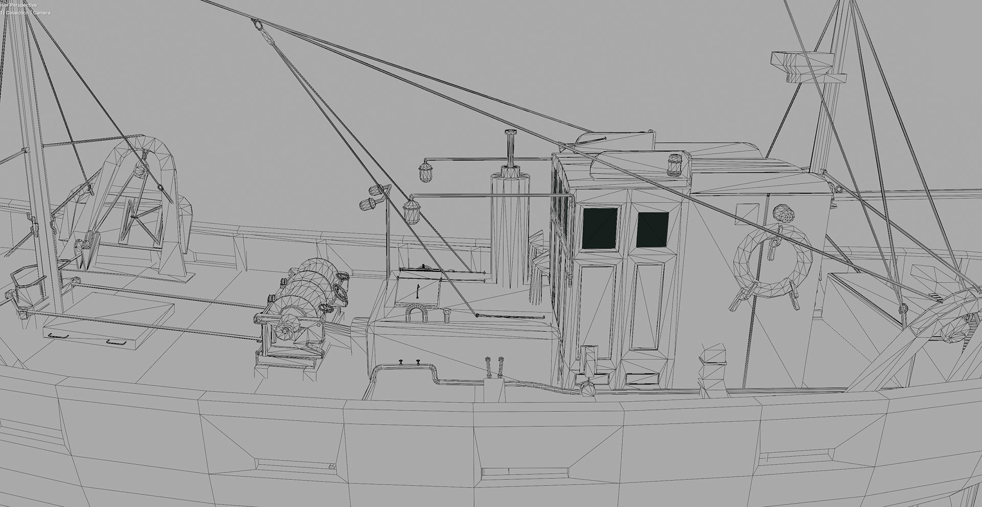 Fishing Boat  Low-poly 3D model_35