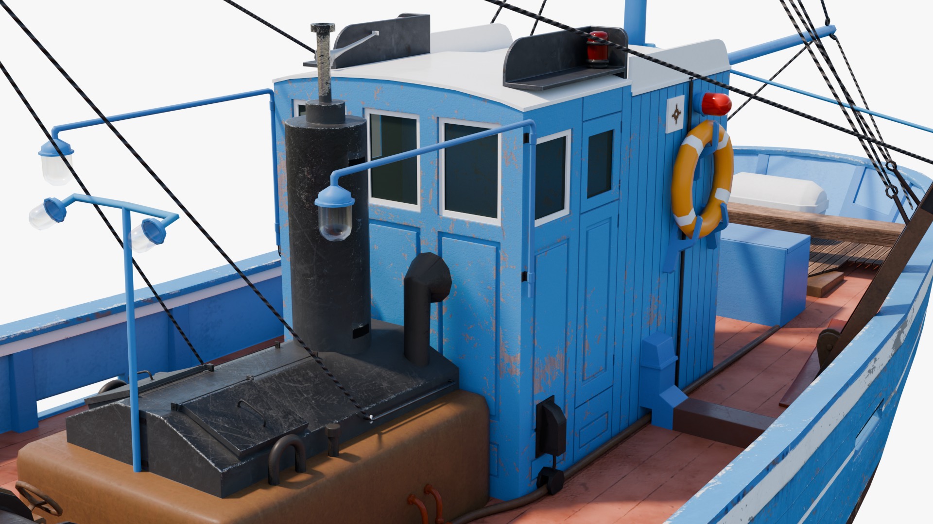 Fishing Boat  Low-poly 3D model_20