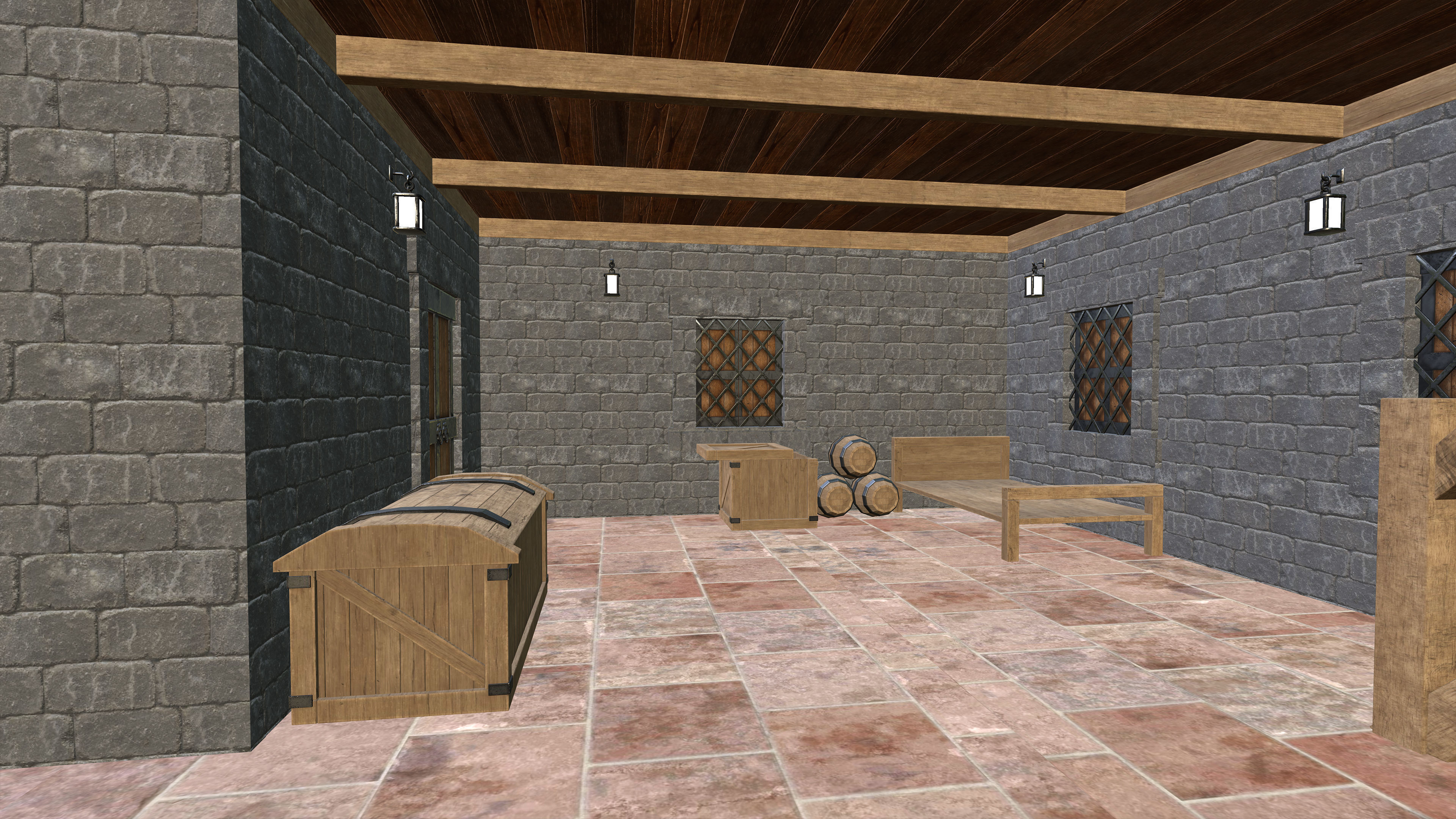 Medieval Fantasy House Low-poly 3D model_23