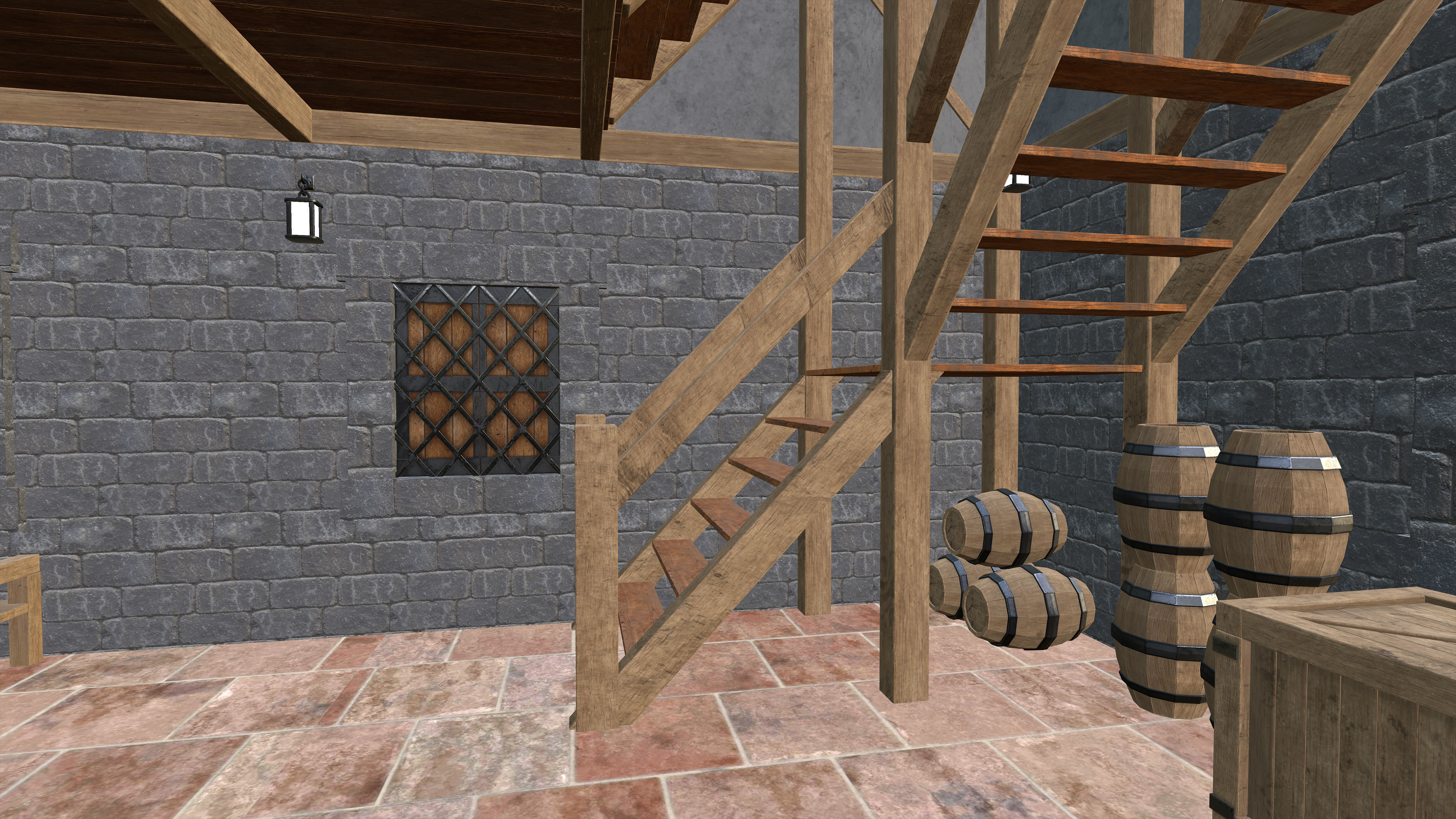 Medieval Fantasy House Low-poly 3D model_15