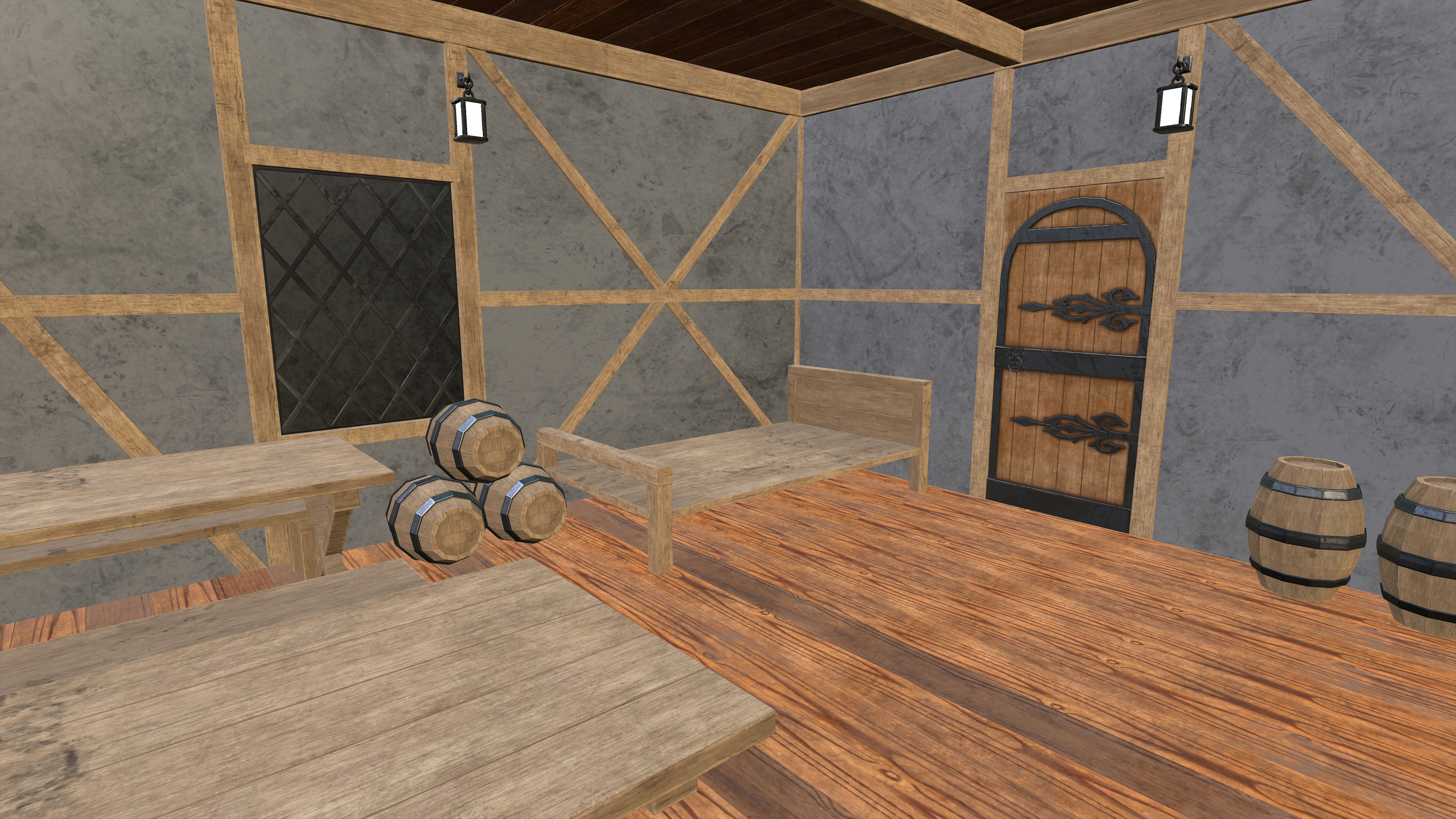 Medieval Fantasy House Low-poly 3D model_17