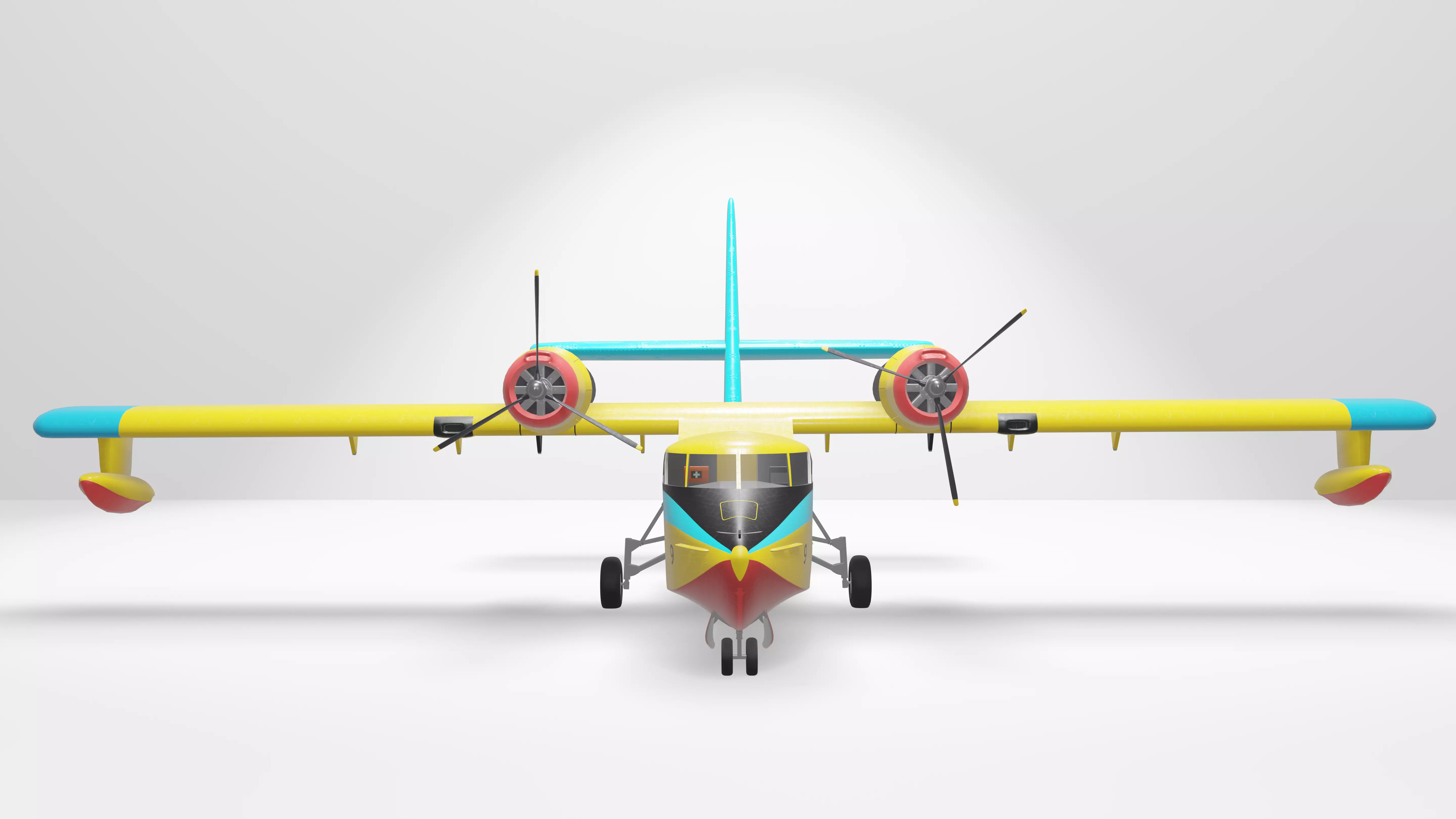 Canada Air CL 215 model fire fighting aircraft 3D model