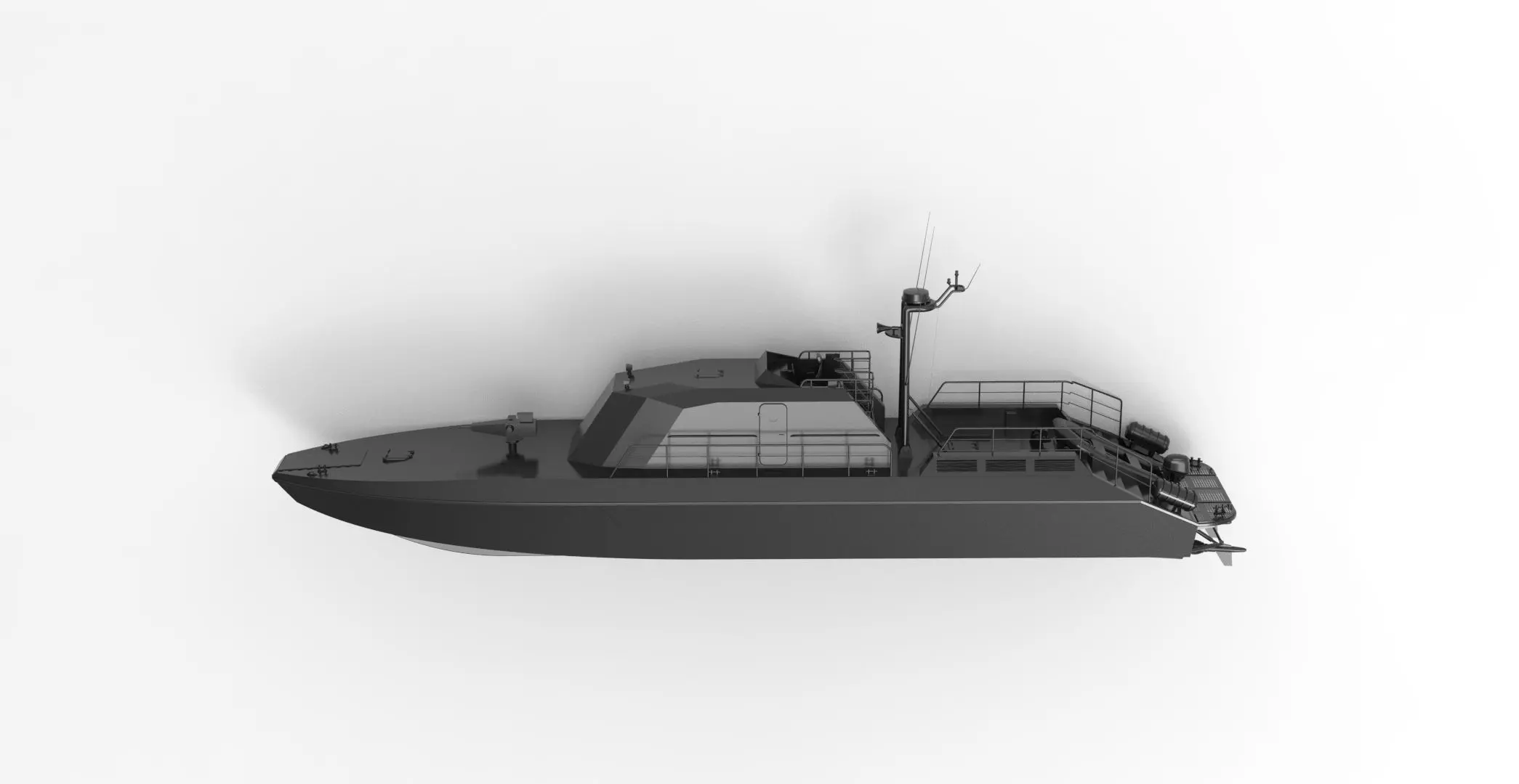 patrol boat 3D model_0