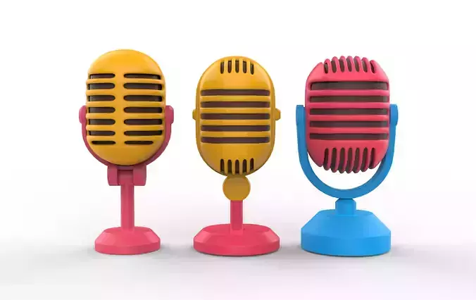 microphone set 3D model