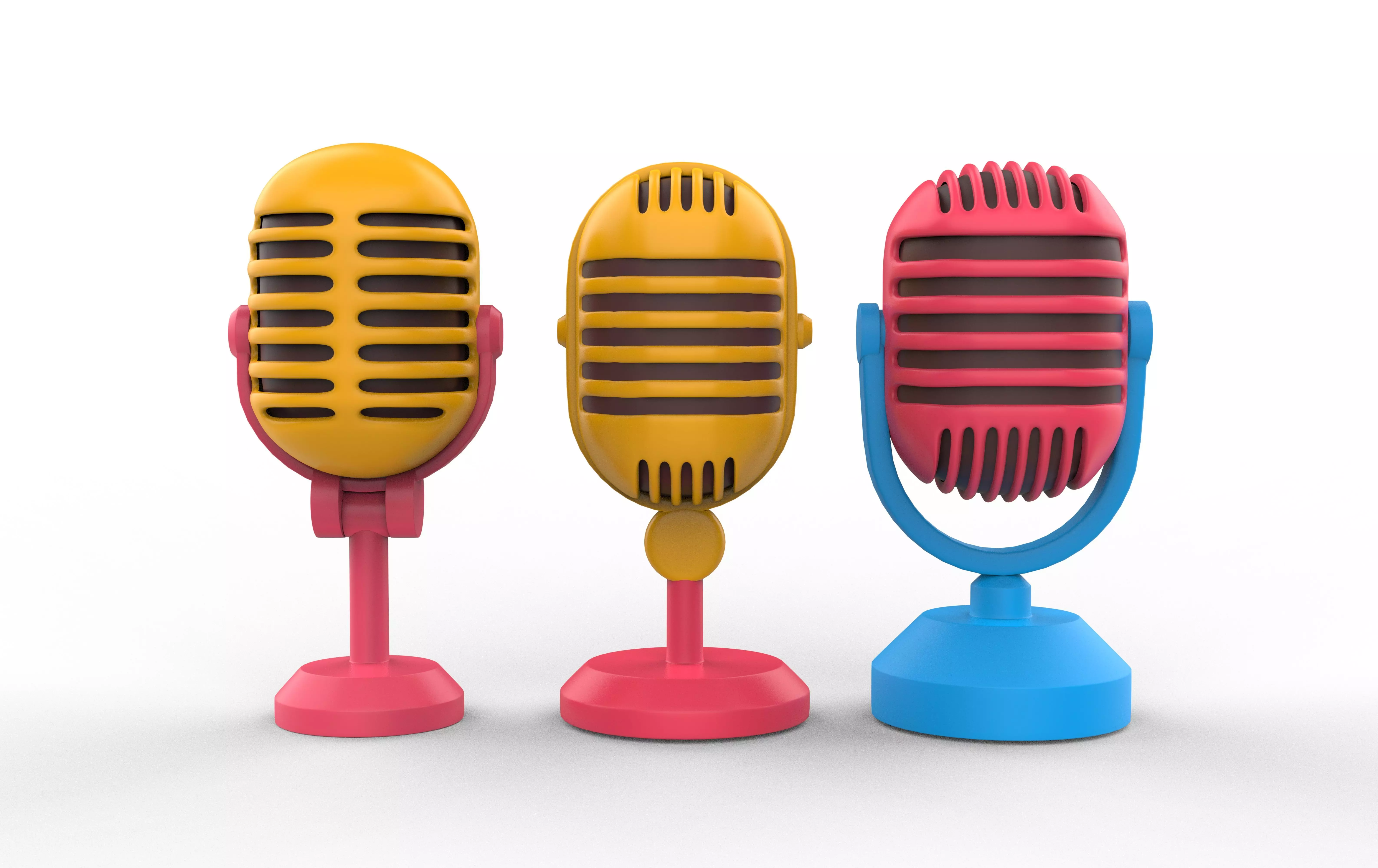 microphone set 3D model