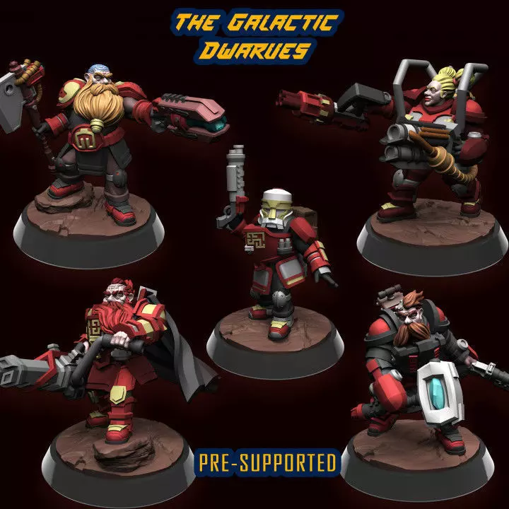 Heavy Assault Squad - Space Dwarf 3D print model_0