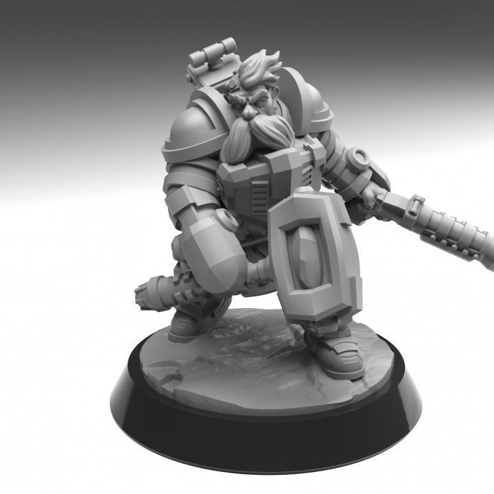 Heavy Assault Squad - Space Dwarf 3D print model_4