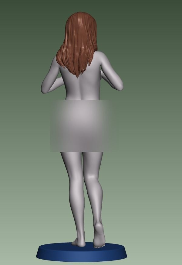A glamorous wrapped-towel girl 3D print model_8