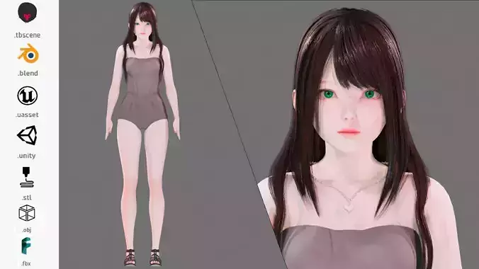 Casual Clothing 0007 - UE5 - Unity - Blender - Animated