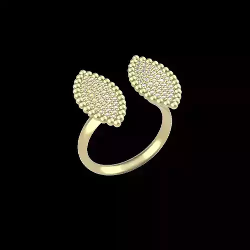 Double navette ring