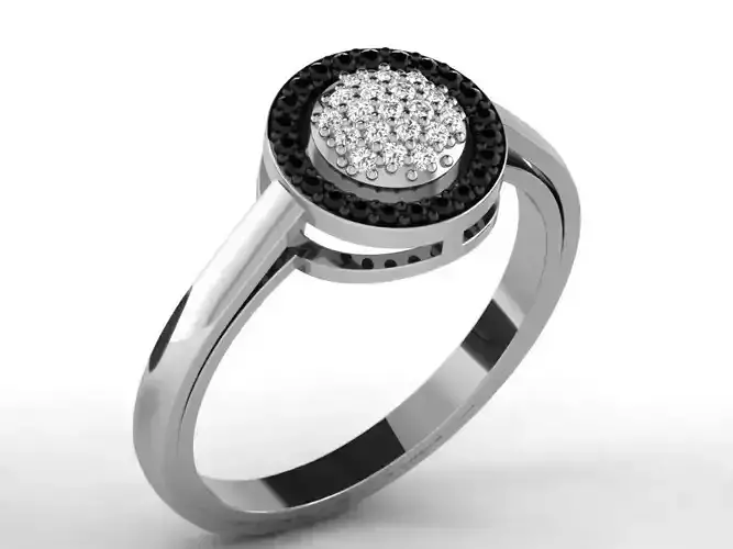 Light Weight White Gold Diamond Ring DR-6685