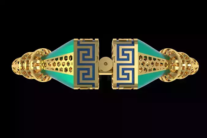 Tiraa Kada Oval Style Gold Bracelet