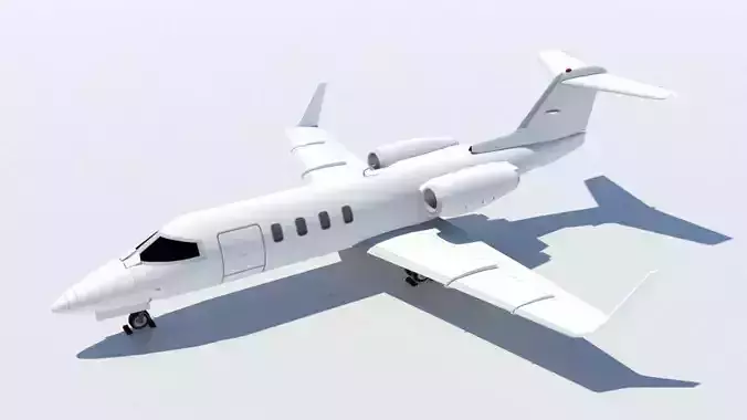 LJ28 static aircraft low poly