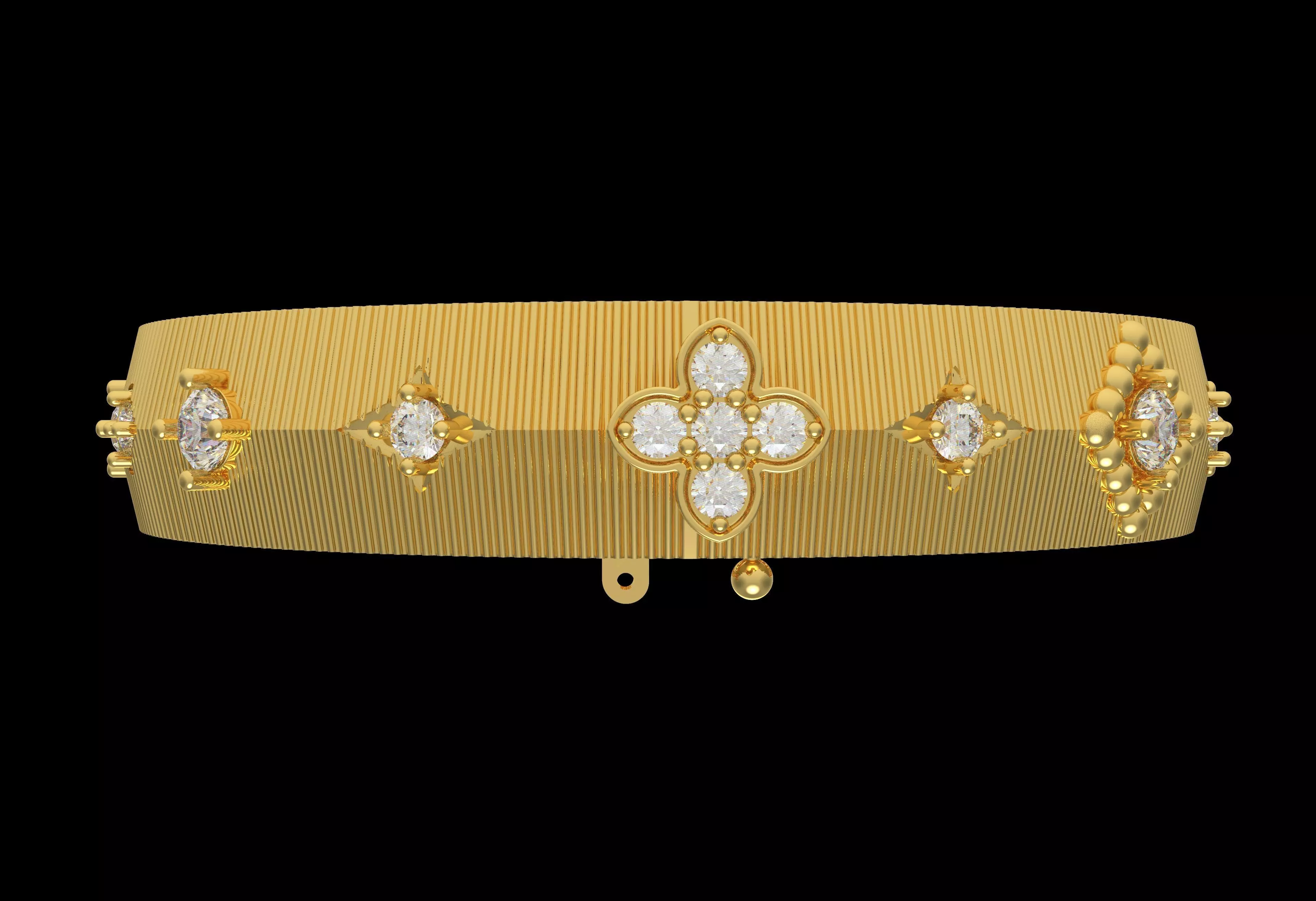 Vintage Gold Citrine Tennis Bracelet 3D print model