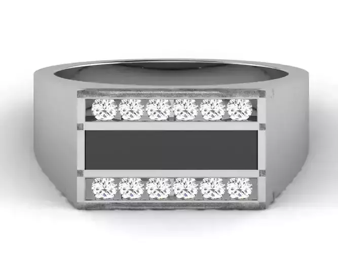 Light Weight Yellow Gold Diamond Ring DR-6700