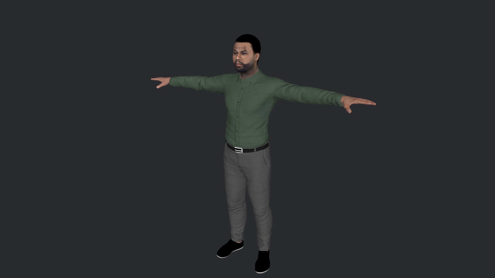 50 Cent Hyper Realistic Full Body Fully Rigged 3D Character Low-poly 3D model_3