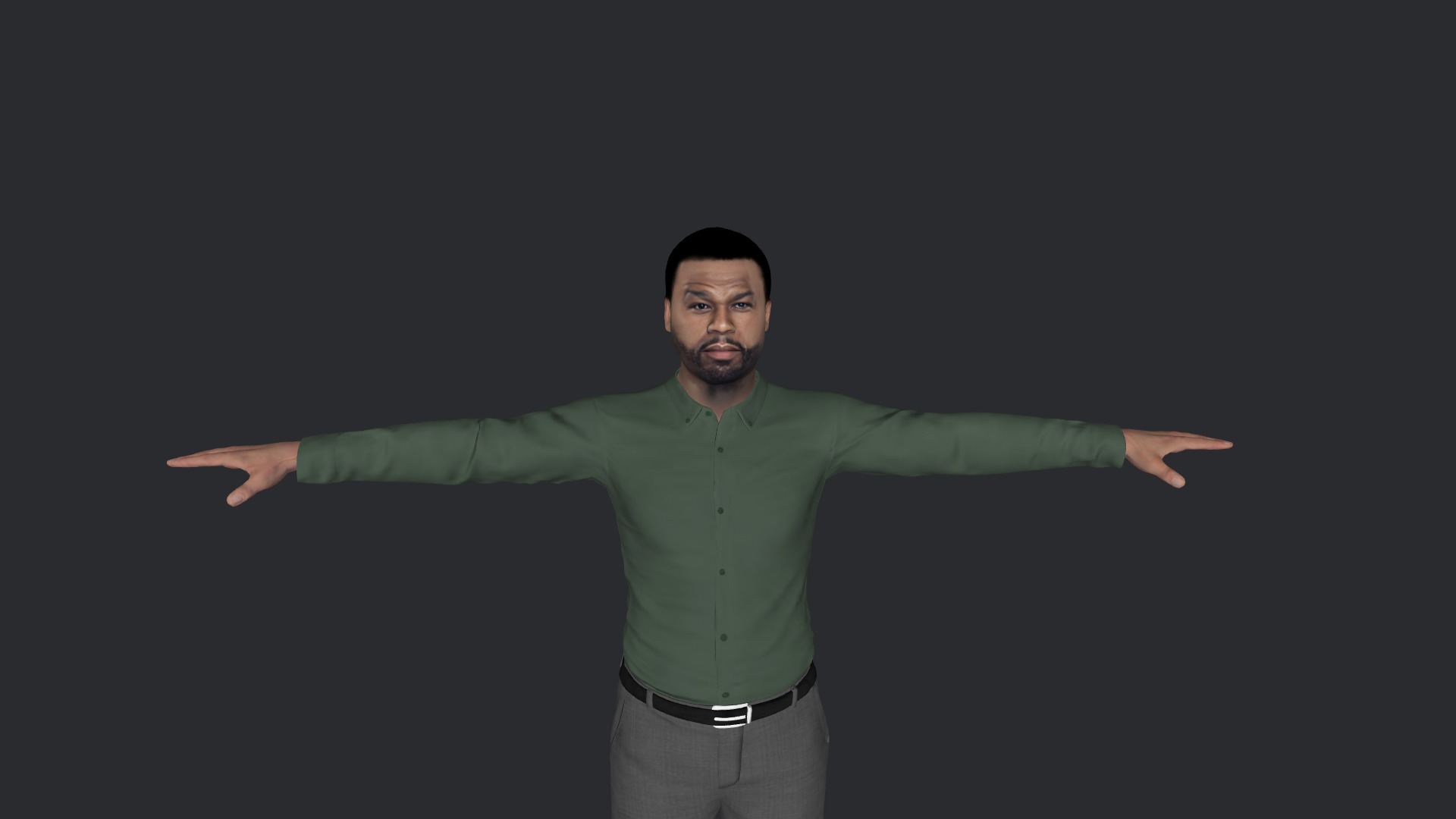 50 Cent Hyper Realistic Full Body Fully Rigged 3D Character Low-poly 3D model_17