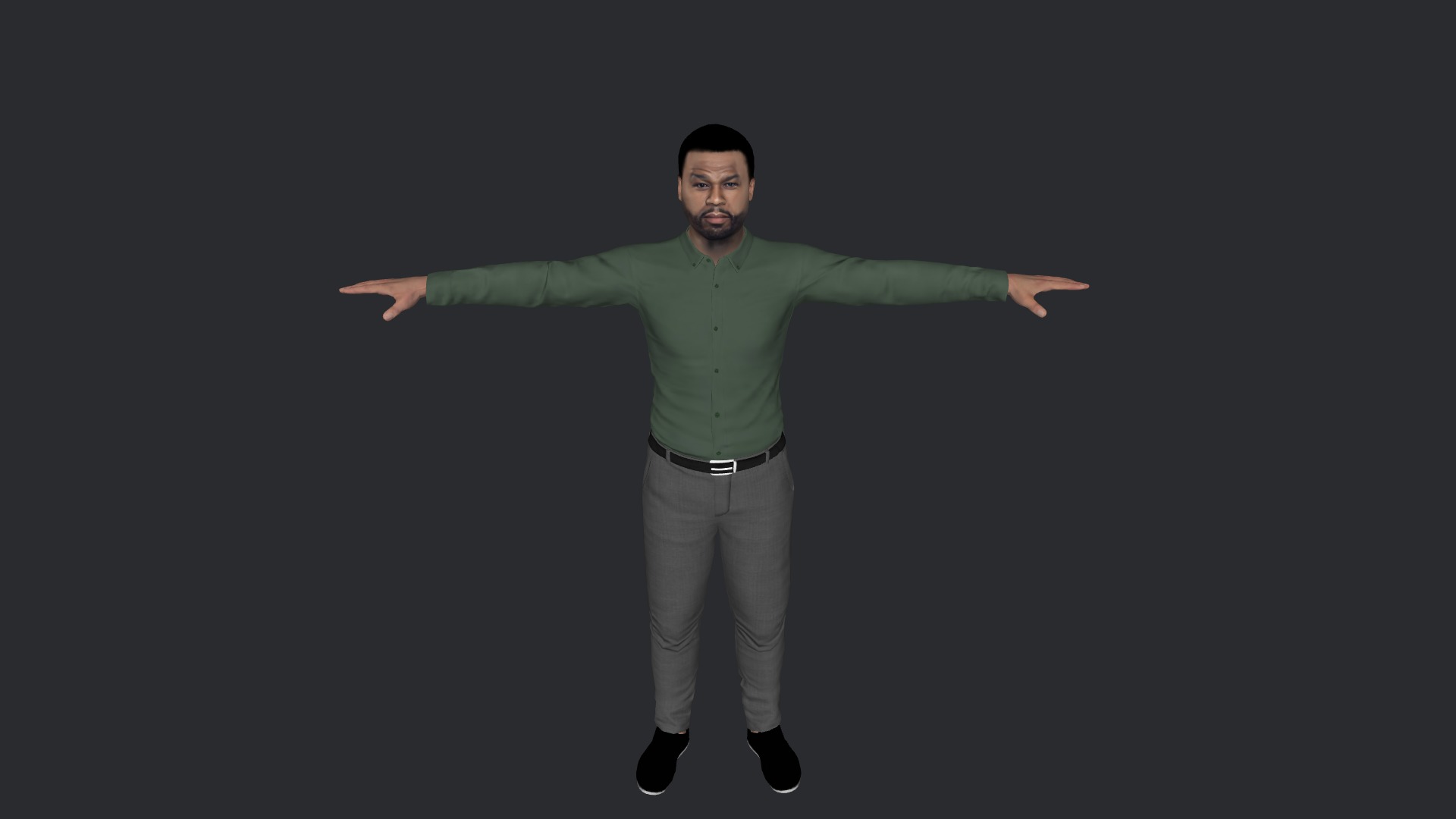 50 Cent Hyper Realistic Full Body Fully Rigged 3D Character Low-poly 3D model_2