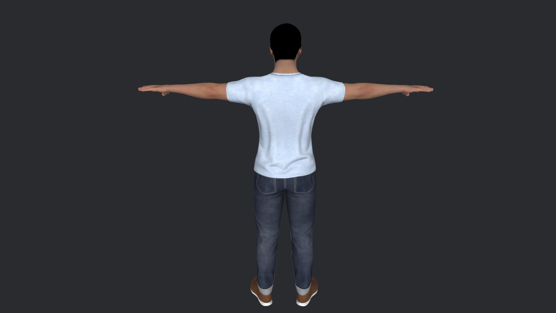 50 Cent Hyper Realistic Full Body Fully Rigged 3D Character Low-poly 3D model_9