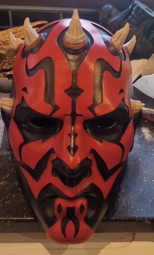 Darth Maul Mask Helmet 3D model_1