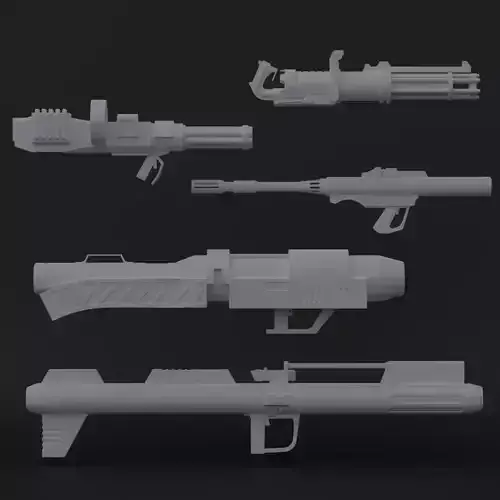 Clone Trooper Big Weapons - One12 - STL files