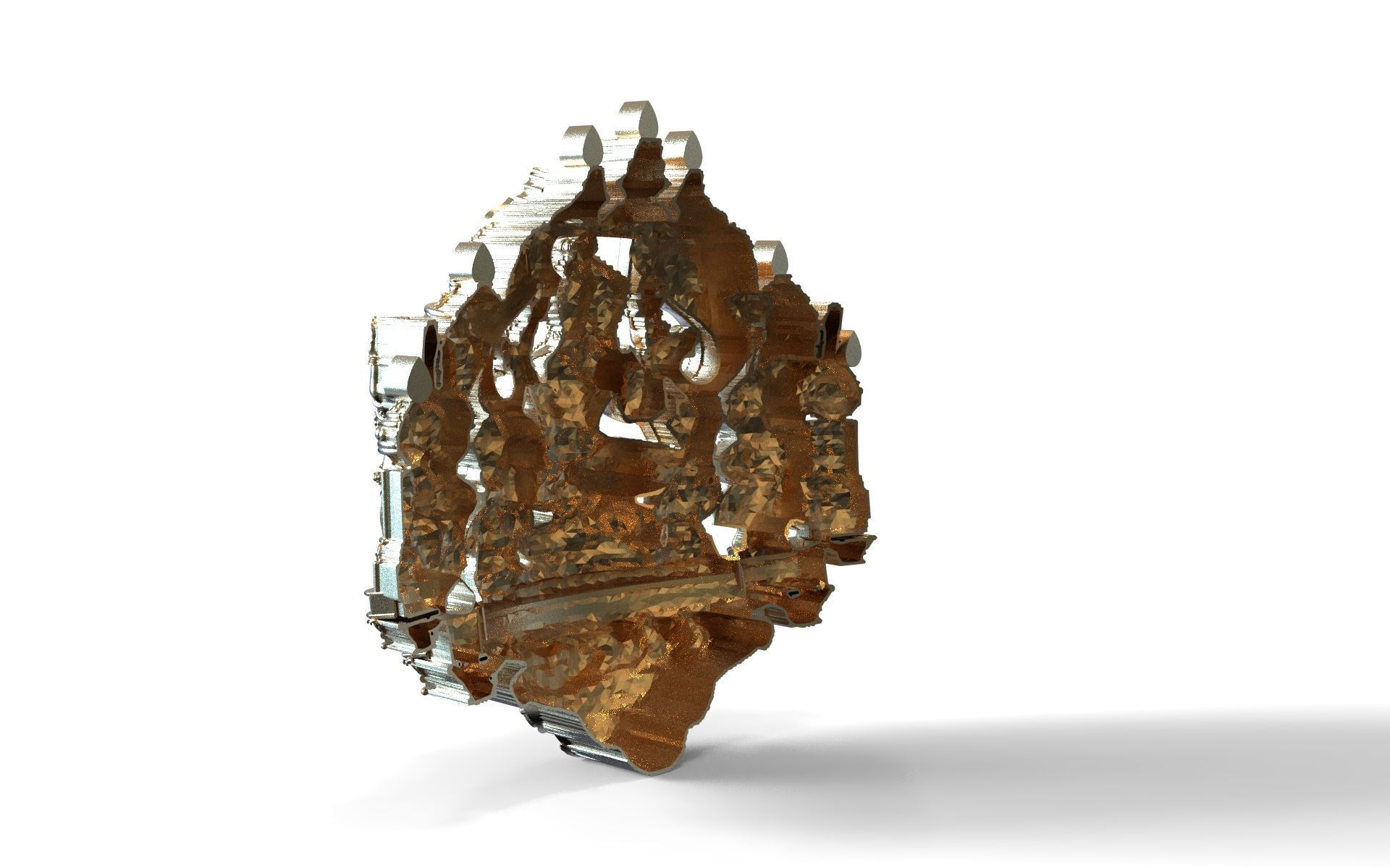 Gaja laxmi pendant  3D print model_1