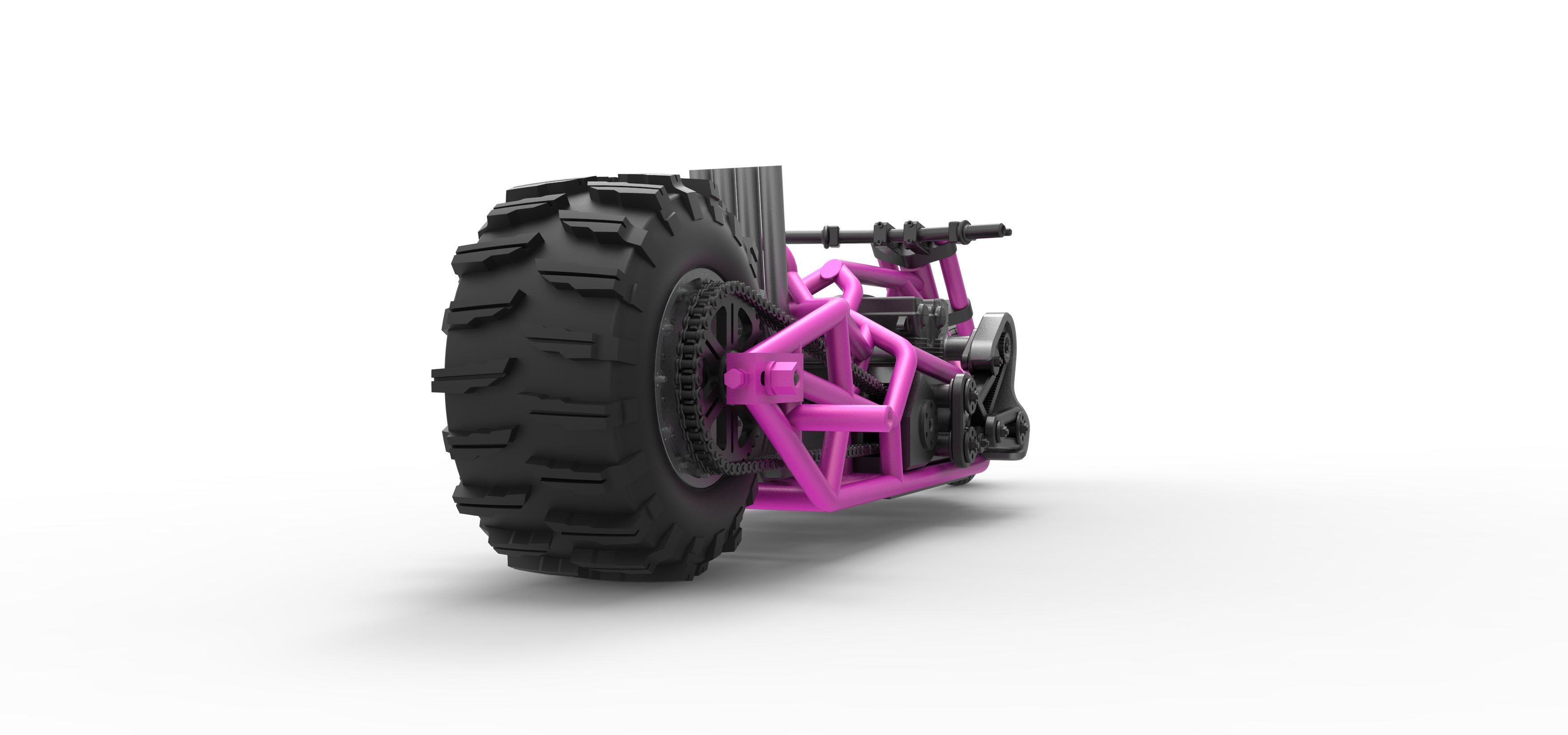 Top fuel Dirt dragster motorcycle Base Scale 1 to 25 3D print model_18