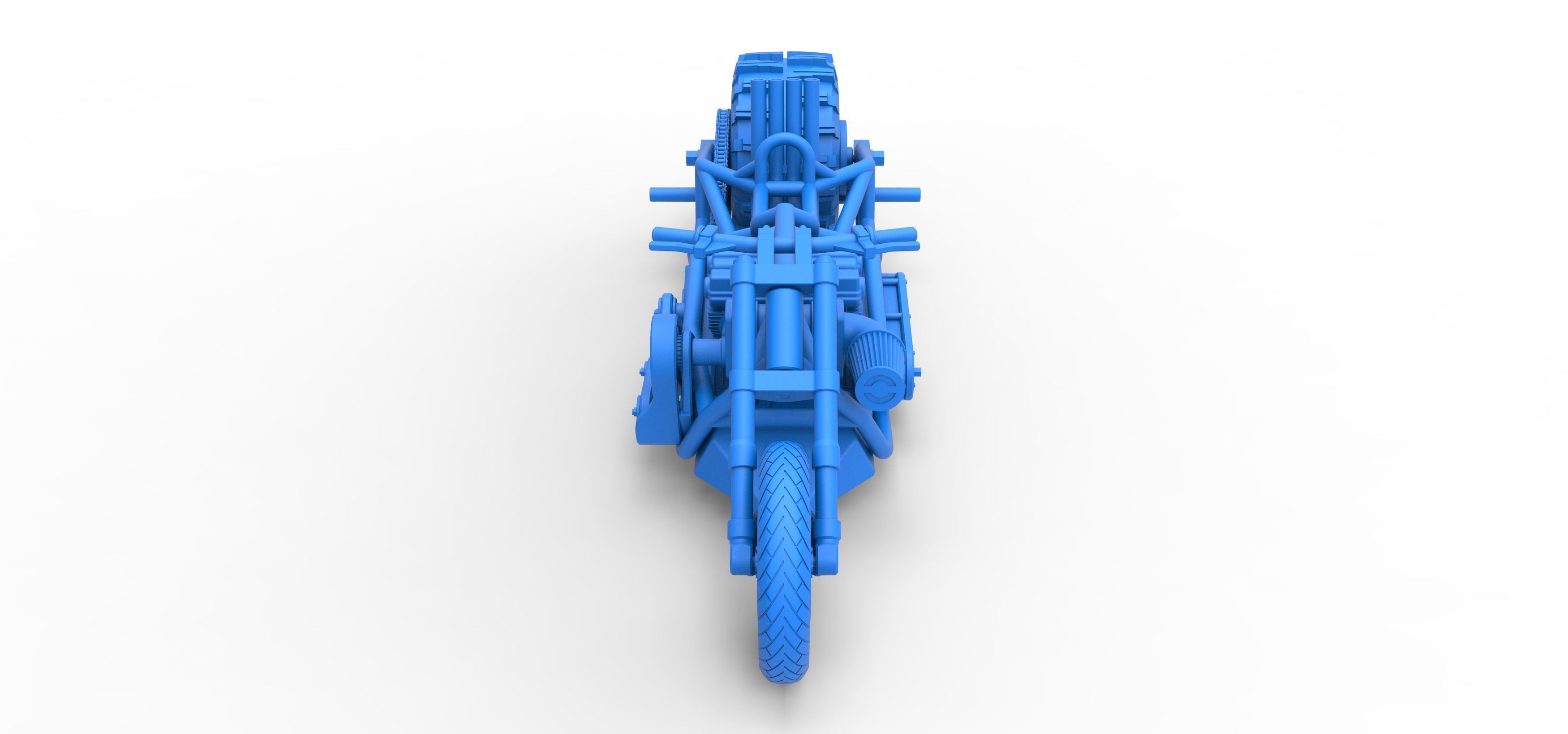 Top fuel Dirt dragster motorcycle Base Scale 1 to 25 3D print model_34