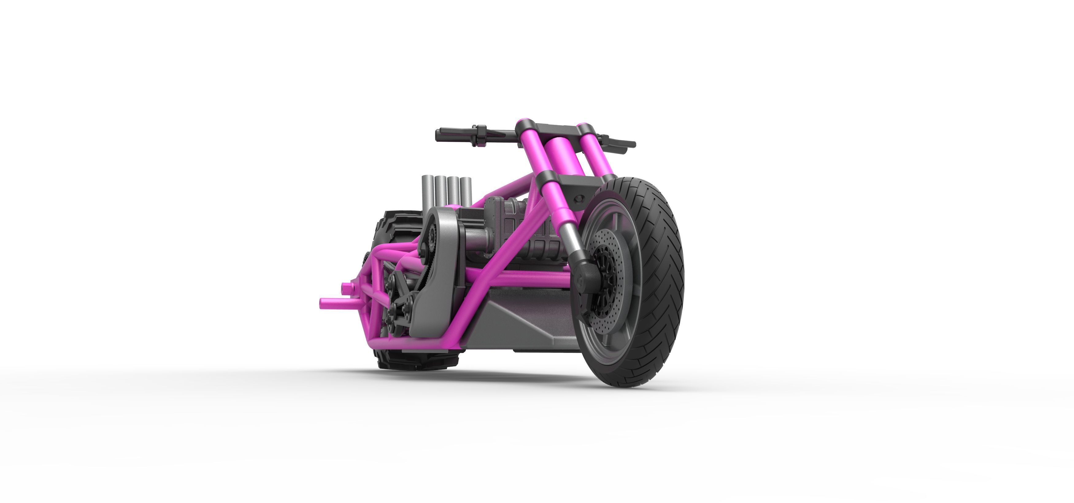 Top fuel Dirt dragster motorcycle Base Scale 1 to 25 3D print model_26