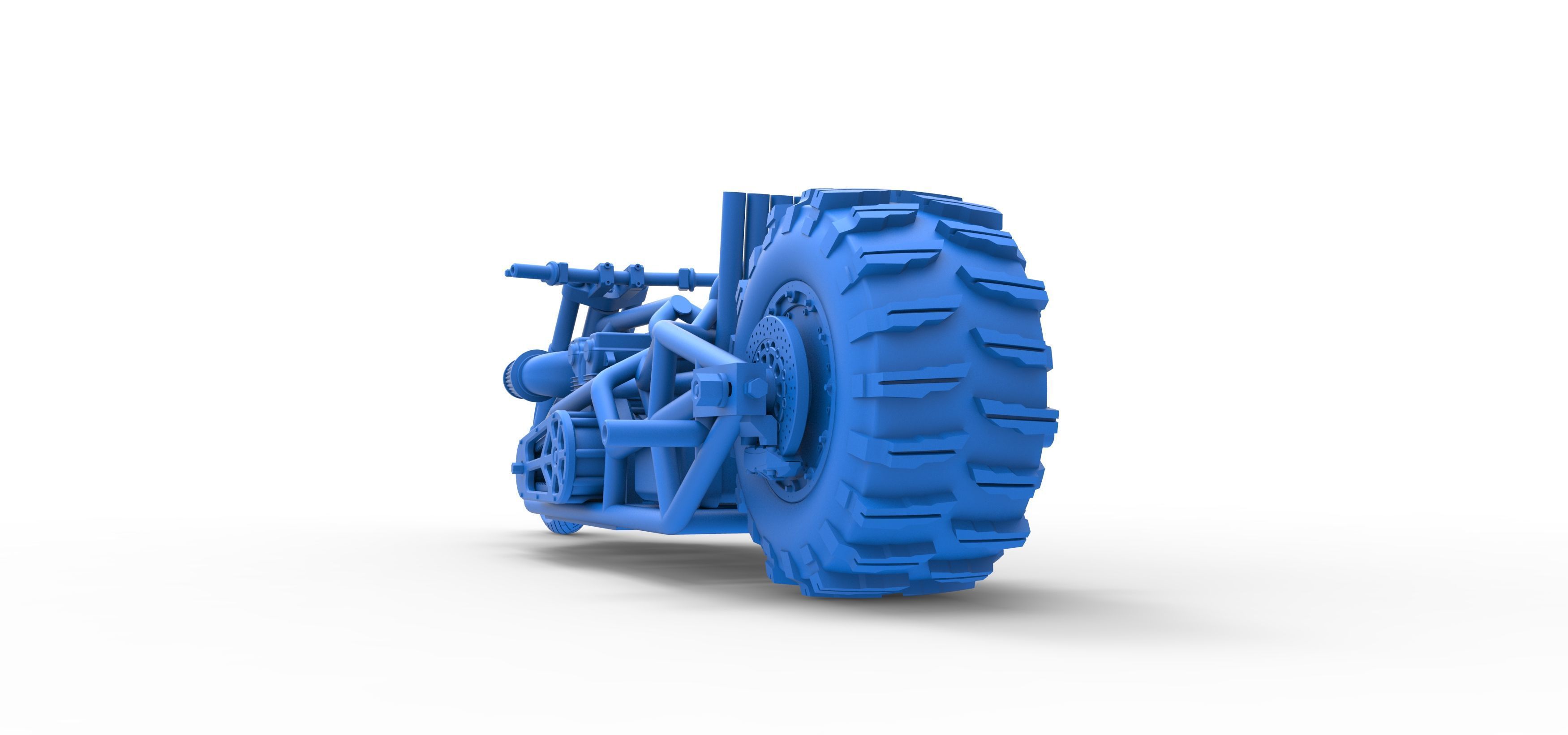 Top fuel Dirt dragster motorcycle Base Scale 1 to 25 3D print model_41