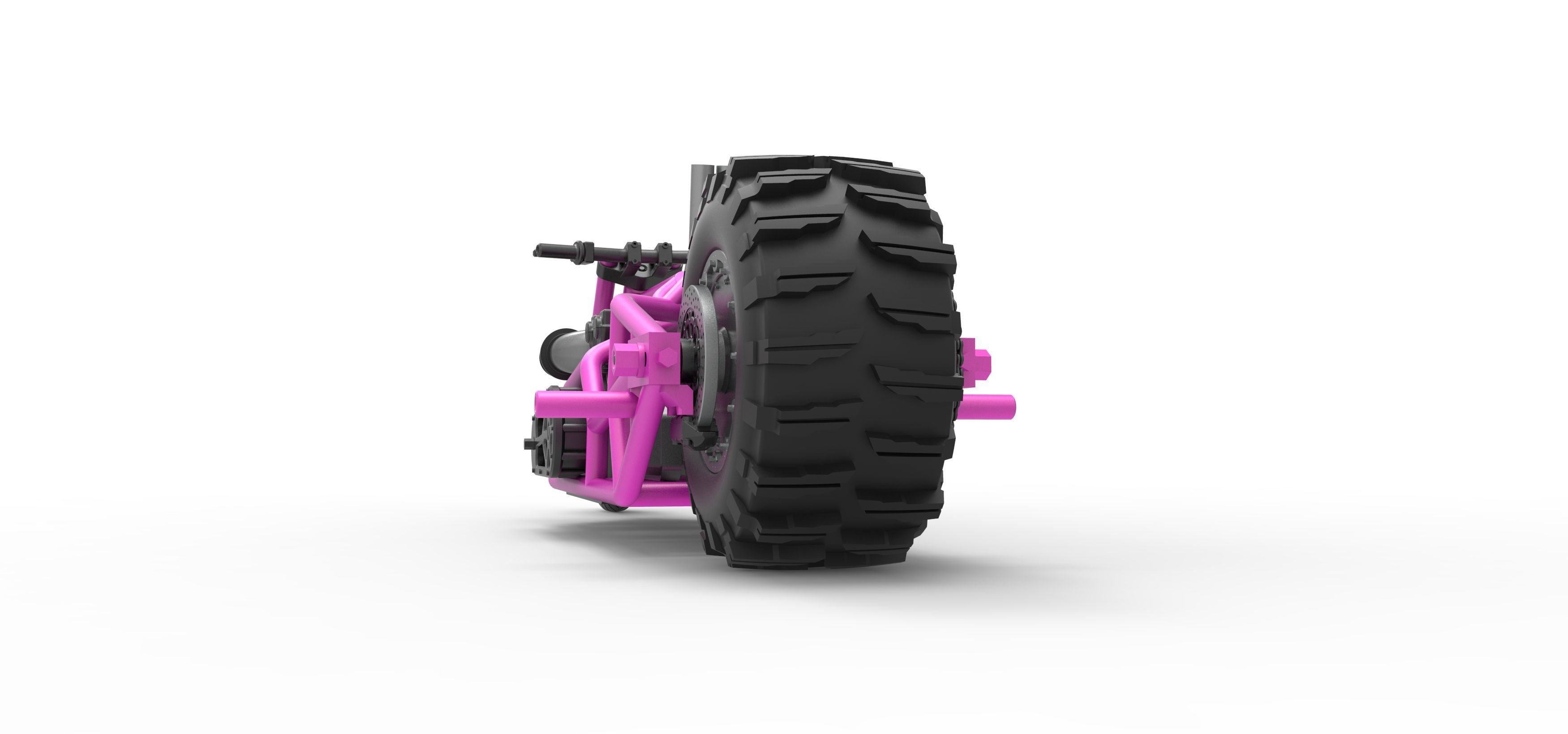 Top fuel Dirt dragster motorcycle Base Scale 1 to 25 3D print model_14