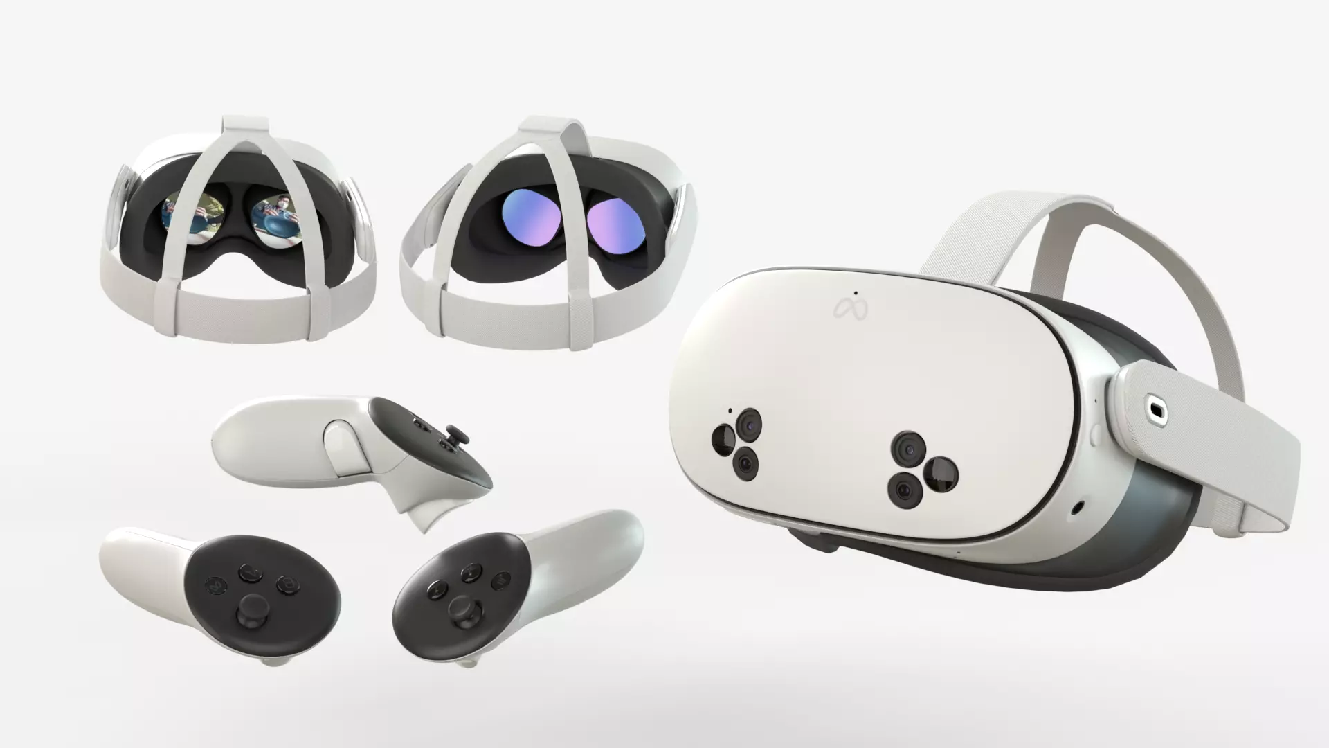 Meta Quest 3s with Meta Touch Plus controllers 3D model_0