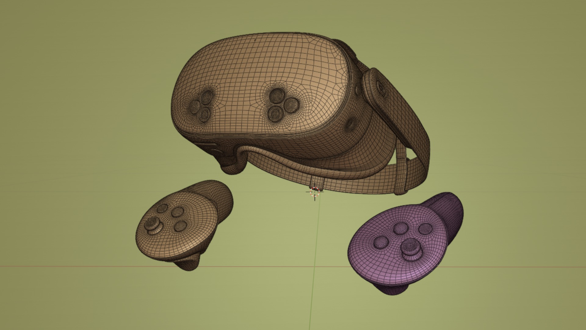 Meta Quest 3s with Meta Touch Plus controllers 3D model_14