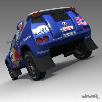 Volkswagen Touareg Rally 2 Low-poly 3D model_2