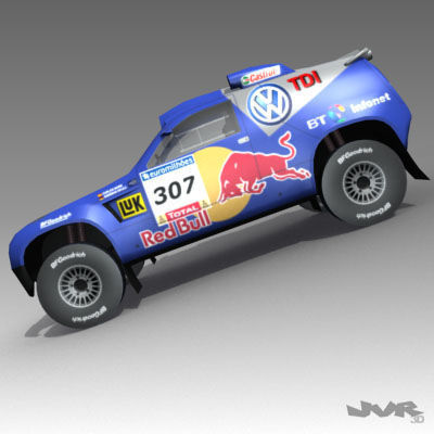 Volkswagen Touareg Rally 2 Low-poly 3D model_5