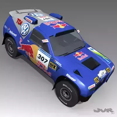 Volkswagen Touareg Rally 2 Low-poly 3D model